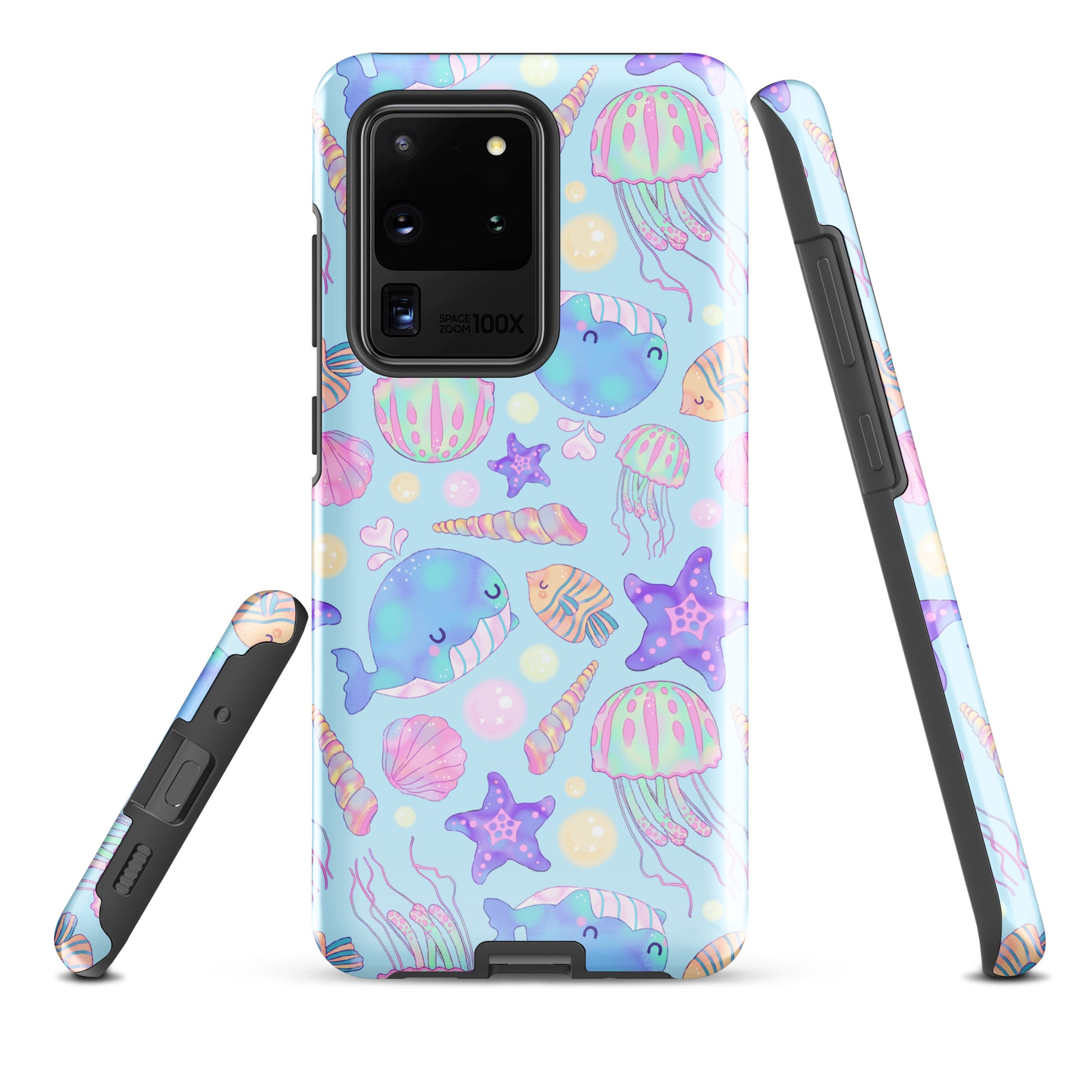 Colorful Under the Sea Samsung® Tough Case features vibrant sea life, ensuring style and protection for your phone.