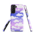 Stylish Cloudy Sky Samsung® Tough Case showcasing a beautiful cloud design, perfect for protection and aesthetic appeal.