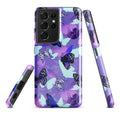 Stylish Butterfly Samsung® Tough Case featuring colorful butterflies, providing durable protection for your phone.