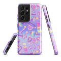 Stylish Glitter Gains Samsung® Tough Case features durable, impact-resistant design for optimal phone protection.