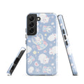 Stylish Snow Bunny Samsung® Tough Case with cute bunnies; impact-resistant design for ultimate phone protection.
