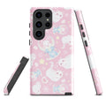 Stylish Snow Kitten Samsung® Tough Case featuring a cute kitten design, offering impact-resistant protection.