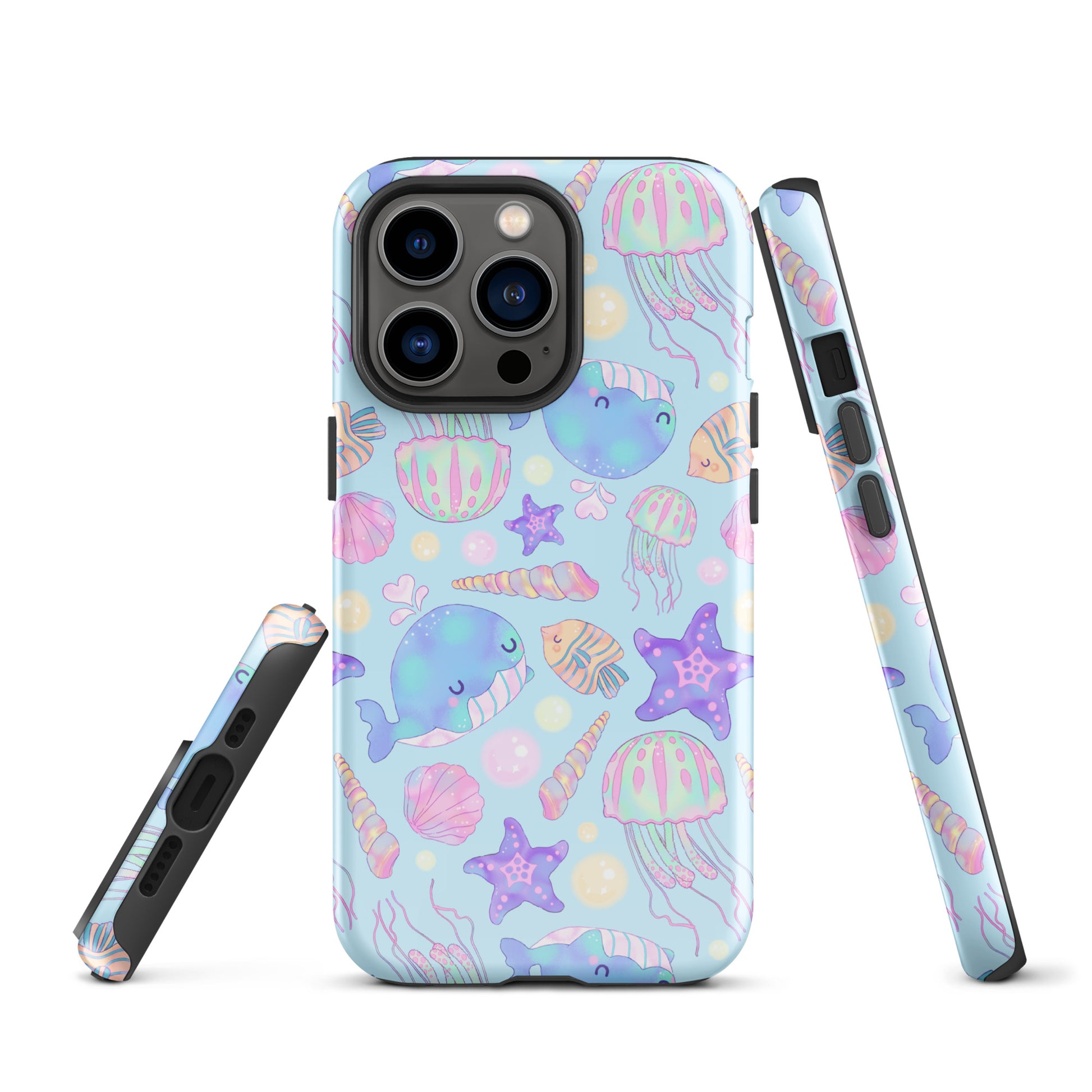 Protect your phone in style with the Under the Sea iPhone® Tough Case, featuring vibrant sea creature designs.