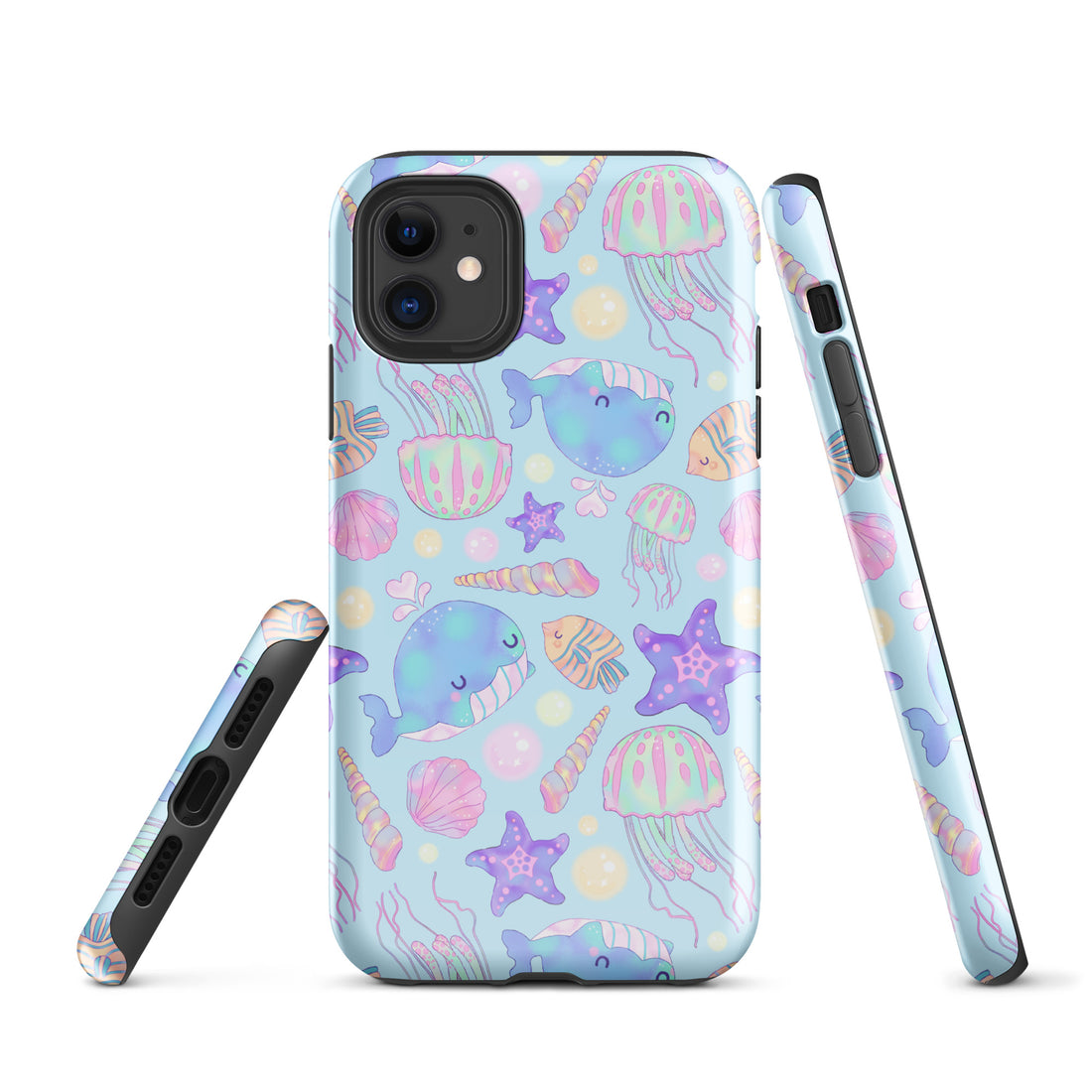 Colorful Under the Sea iPhone® Tough Case featuring marine life, designed for style and protection. Perfect for your phone!