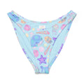 Under the Sea V-cut bikini bottom featuring a fun ocean-themed print with whales, jellyfish, and starfish.