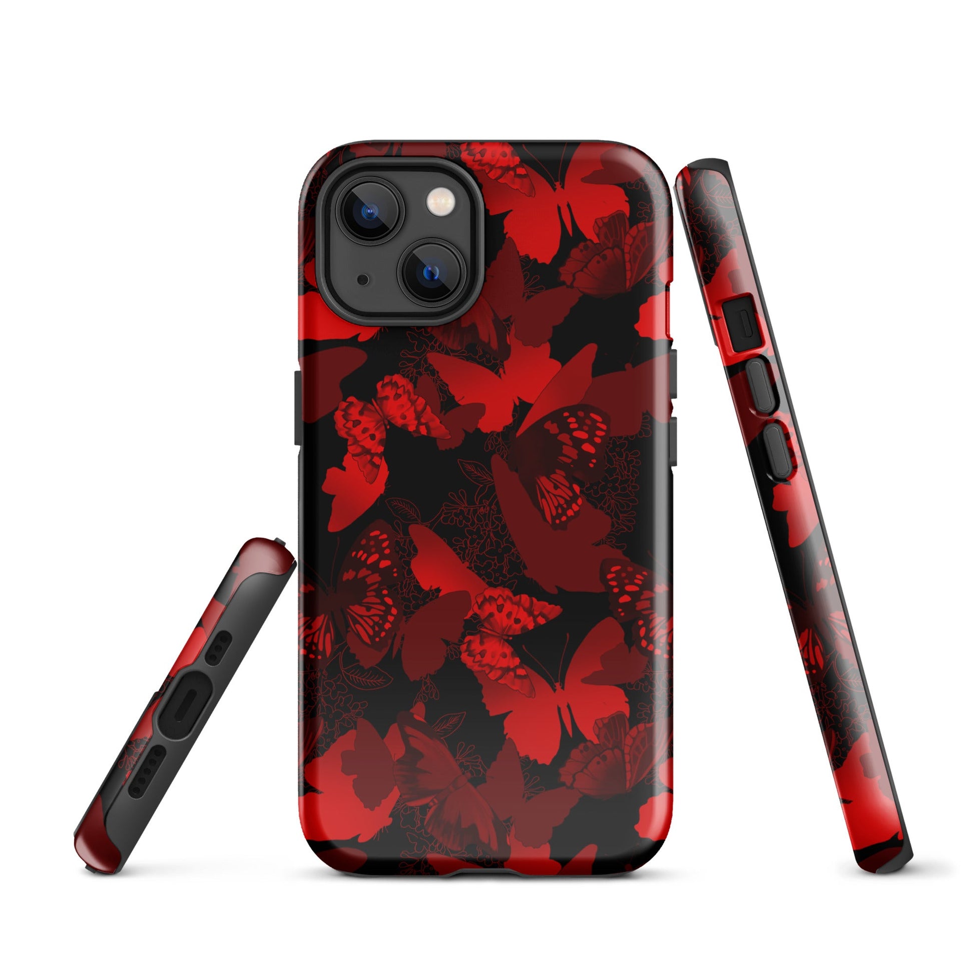 Stylishly protect your phone with the Butterfly iPhone® Tough Case, featuring a vibrant butterfly design.