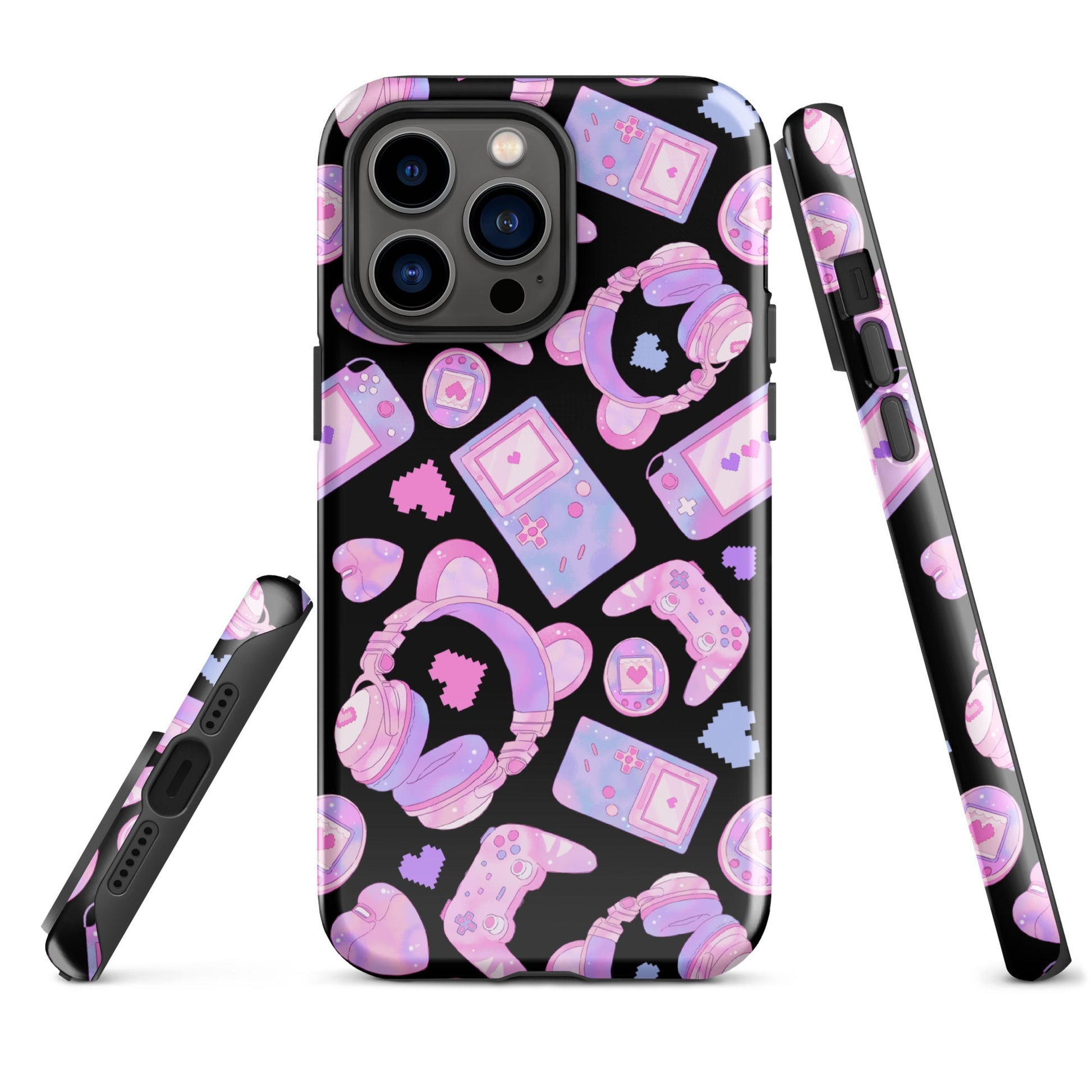 Gamer Girl iPhone® Tough Case features a stylish design with gaming motifs, offering durability and protection.