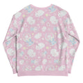 Cozy pink Snow Bunny Sweatshirt featuring cute bunnies, perfect for a pastel outfit or lounging in style.