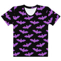 The Aensland T-shirt features a fun bat pattern, perfect for sunny days and inspired by Morrigan's charm.