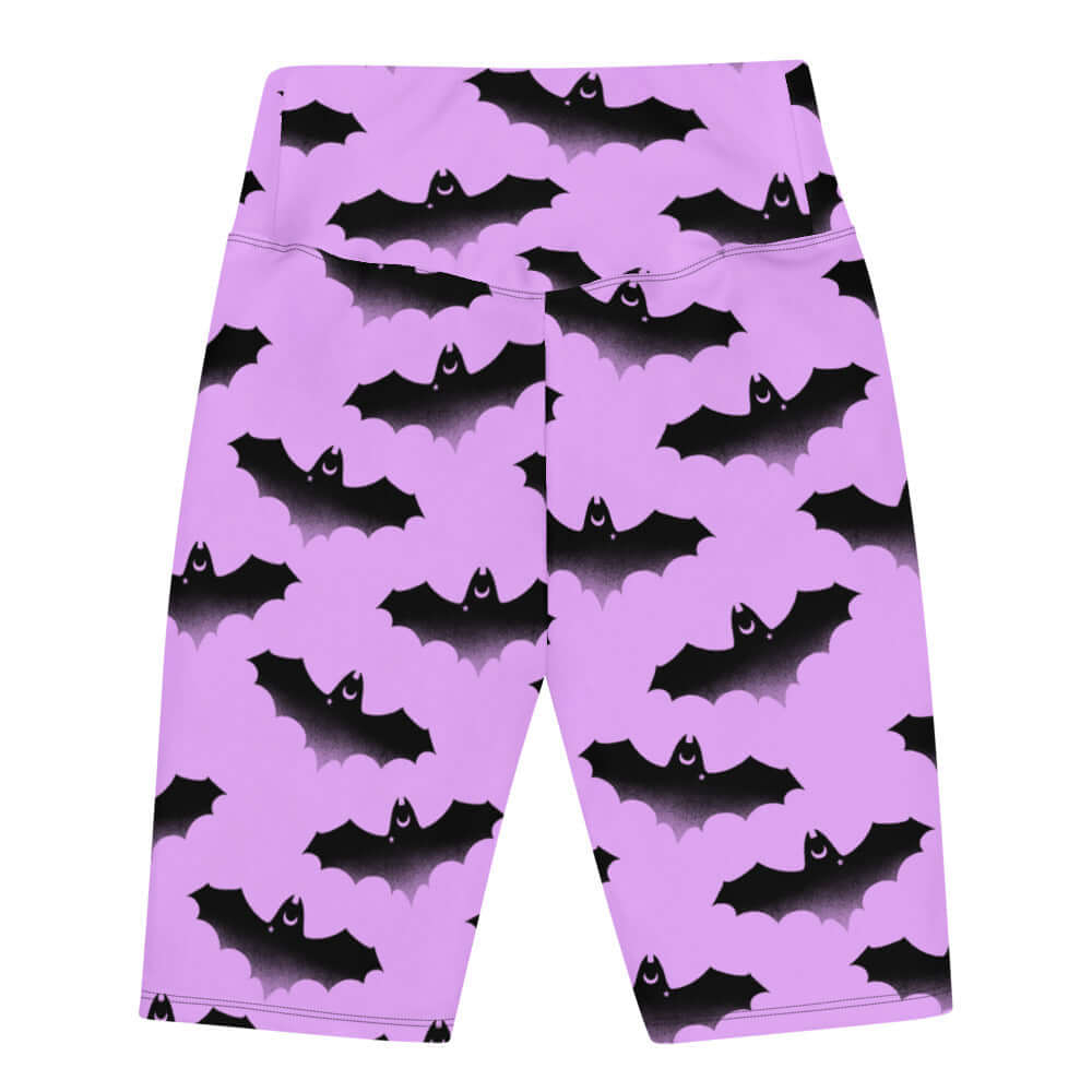 Elevate your style with Aensland Biker Shorts, featuring a fun bat print perfect for any outfit.