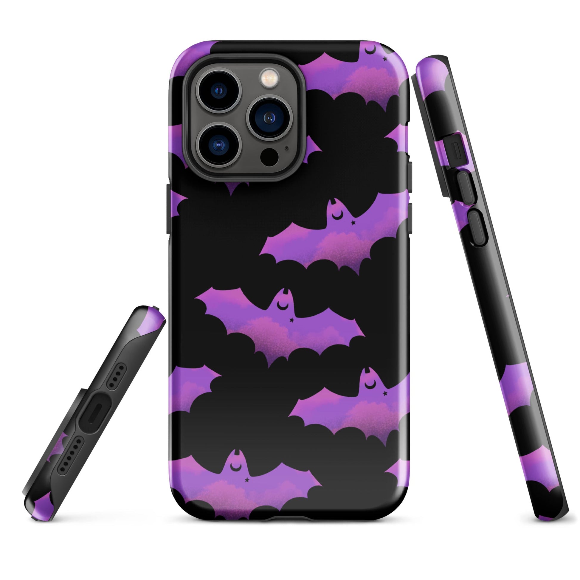 Aensland iPhone® Tough Case featuring a stylish bat design, offering durable protection and chic style.