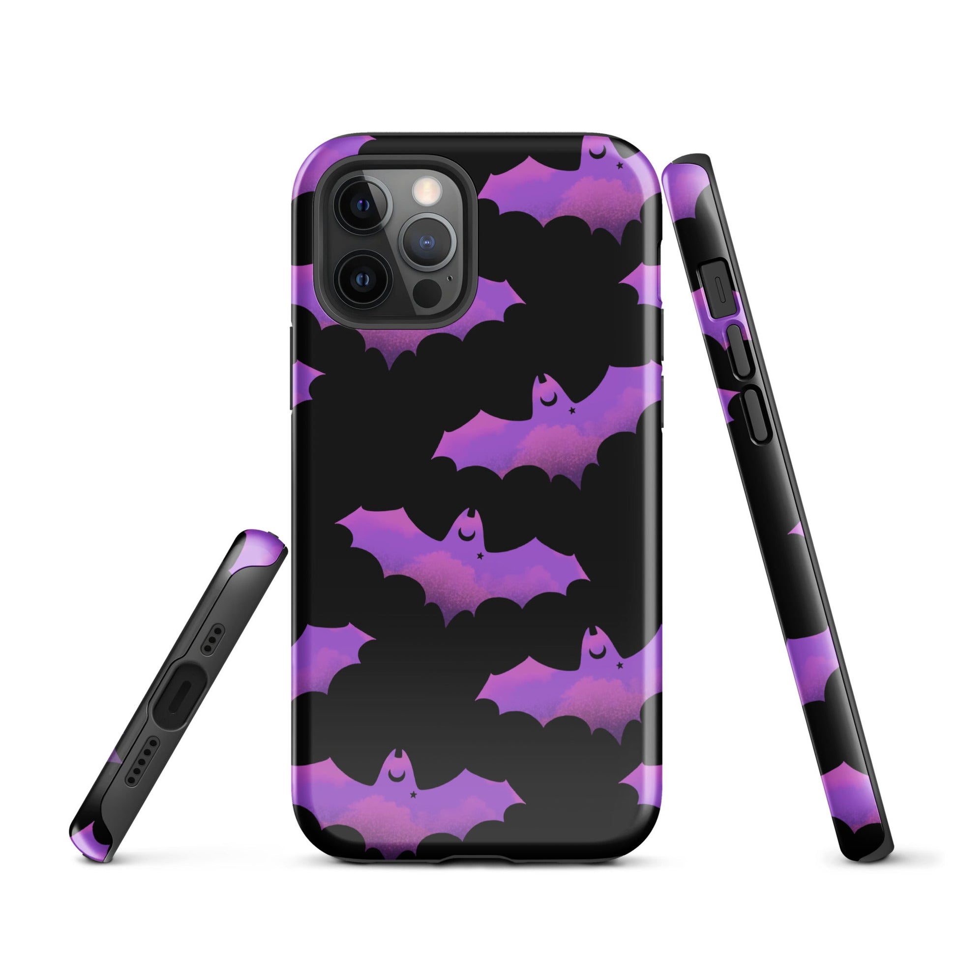Durable Aensland iPhone® Tough Case with stylish bat design for optimal phone protection and impact absorption.