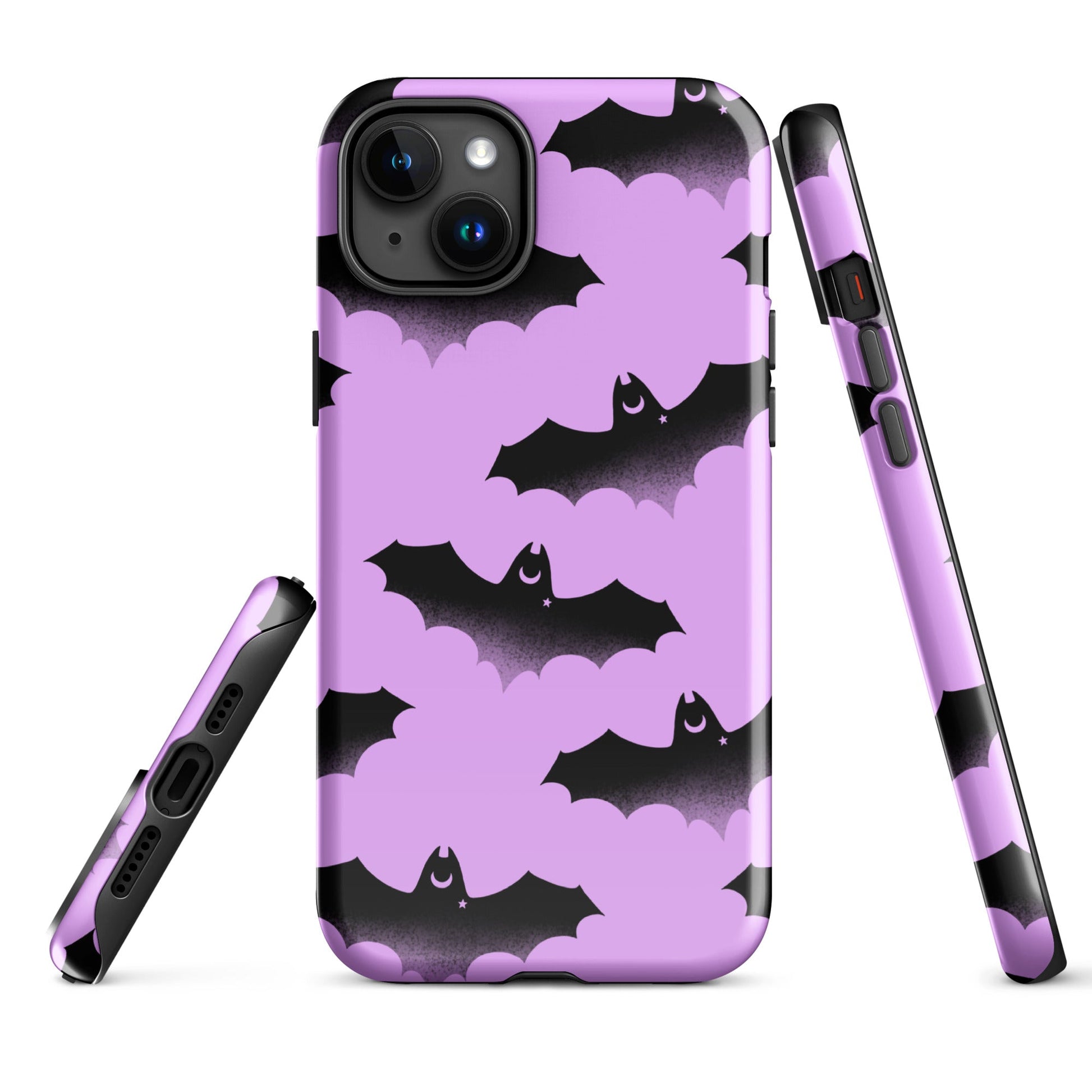 Stylish Aensland iPhone® Tough Case with bats design offers dual-layer protection for your phone all year round.