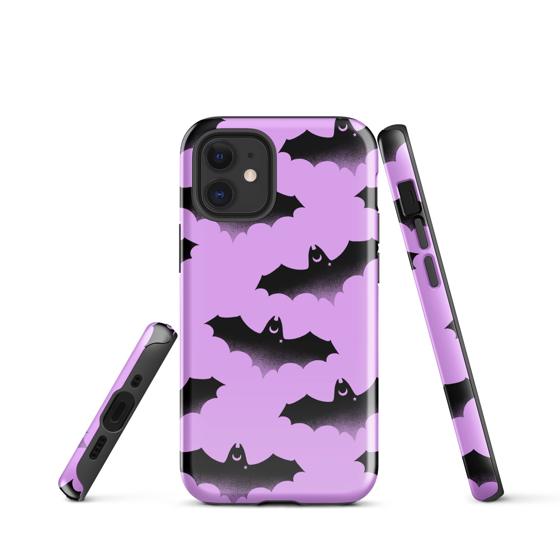 Stylish Aensland iPhone® Tough Case featuring a vibrant bat design for durable year-round protection.