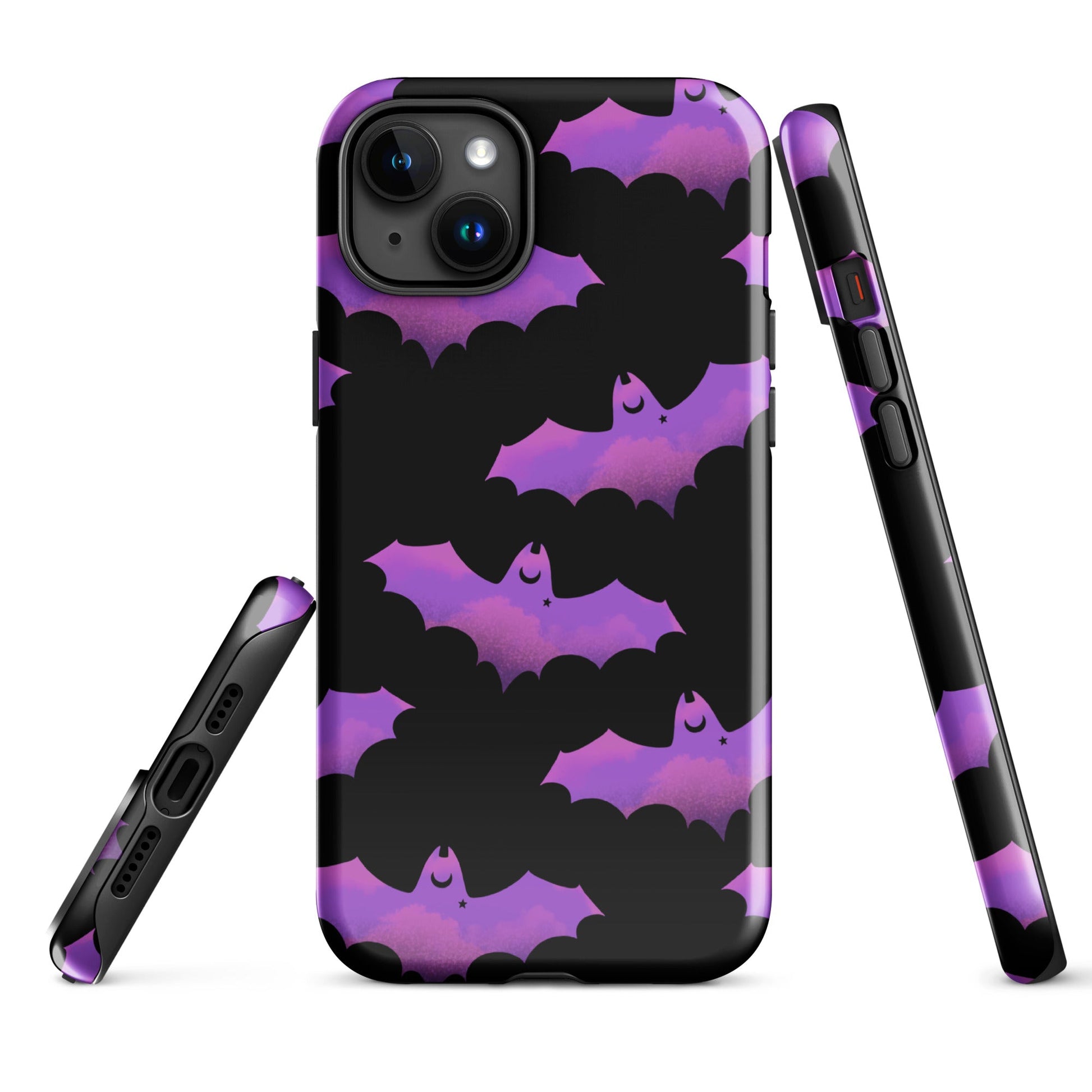 Aensland iPhone® Tough Case featuring a stylish bat design, combining durability and trendy protection for your phone.