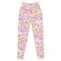 Premium Glitter Gains Leggings feature a vibrant pastel design, perfect for workouts in comfort and style.