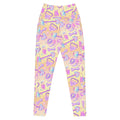 Stylish Premium Glitter Gains Leggings featuring a fun pastel design, perfect for workouts and casual wear.