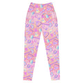 High-waisted Premium Glitter Gains Leggings with a fun pastel print, perfect for workouts and stylish comfort.