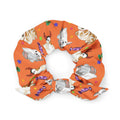 Adorable Trick or Treaters Scrunchie perfect for Halloween, adding a stylish touch to your outfit this festive season!