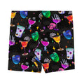 Freaky-fun Monster Party Shorts, breathable and squat-proof, perfect for workouts and making a statement anywhere!
