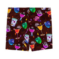 Freaky-fun Monster Party Shorts, breathable and squat-proof, perfect for workouts or casual wear. Stay hydrated in style!