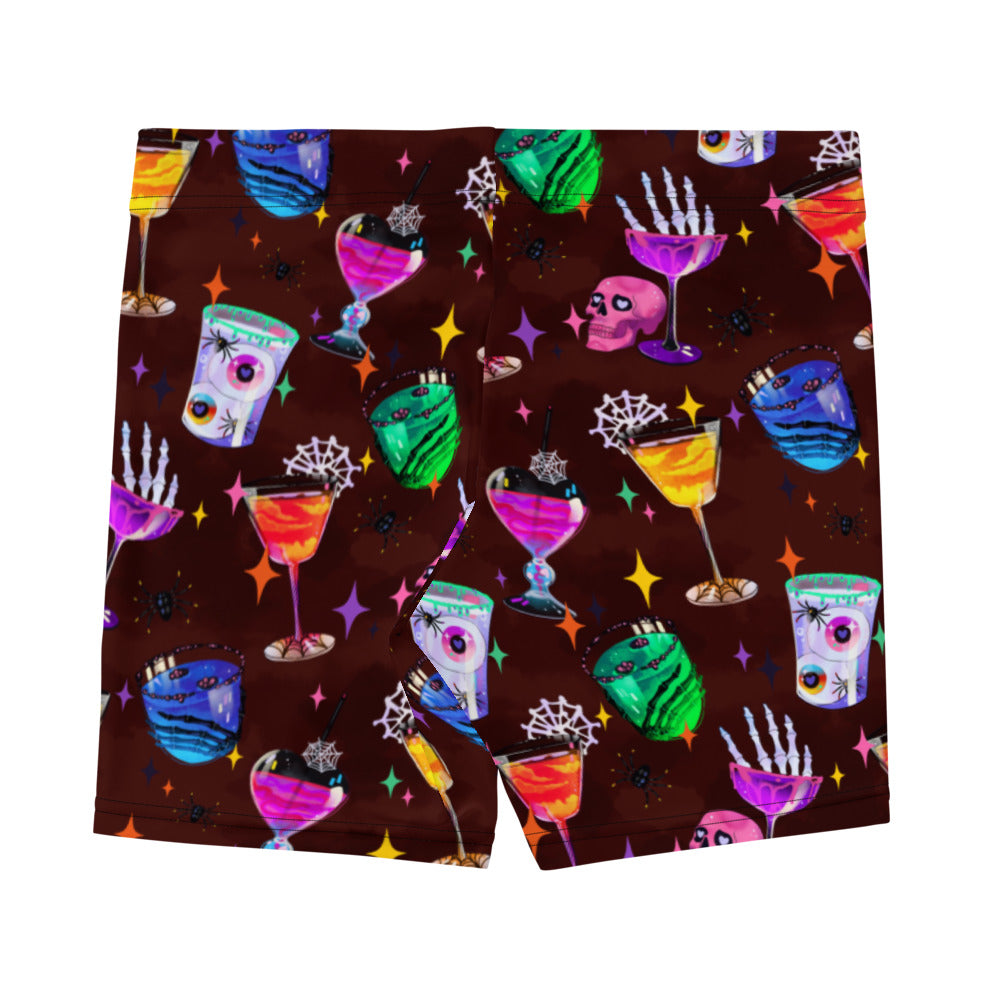 Freaky-fun Monster Party Shorts, breathable and squat-proof, perfect for workouts or casual wear. Stay hydrated in style!