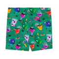 Freaky-fun Monster Party Shorts in vibrant green, perfect for workouts and stylish outings. Stay hydrated and stylish!