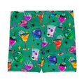 Freaky-fun Monster Party Shorts with vibrant designs, perfect for workouts and stylish hydration reminders.