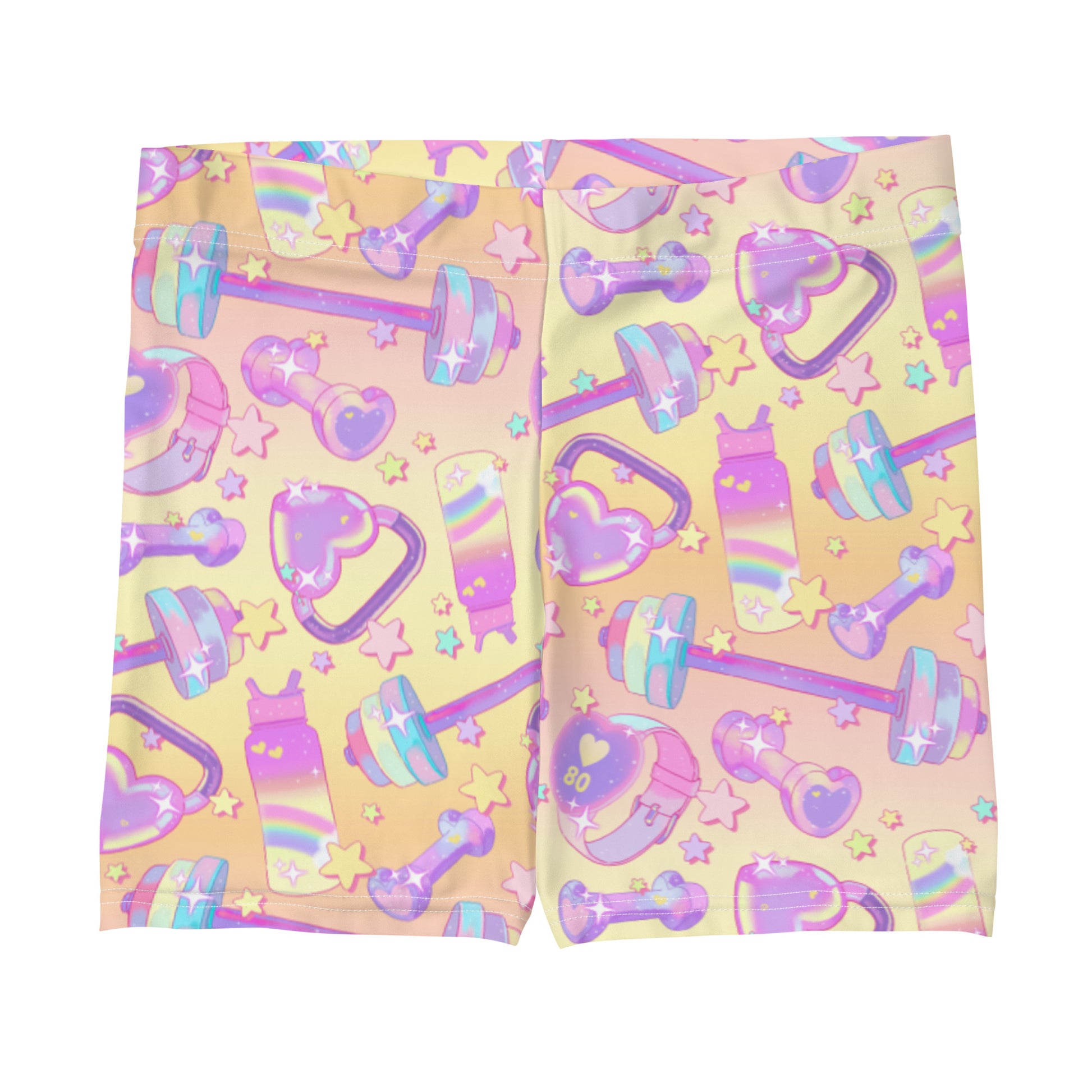 Colorful Glitter Gains Shorts feature a playful design, perfect for active days and stylish workouts.