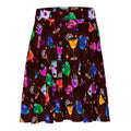 Spooky and stylish, the Monster Party Skater Skirt features vibrant Halloween designs perfect for festive occasions.