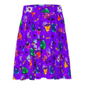 Shop the Monster Party Skater Skirt, featuring a fun Halloween design in soft fabric for a stylish, spooky look.