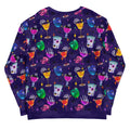 Vibrant Monster Party Sweatshirt featuring playful ghouls and drinks, perfect for festive occasions. Soft and cozy!