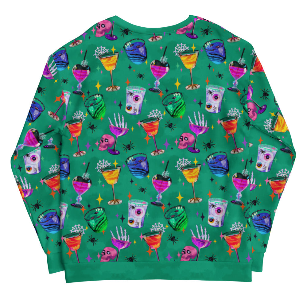 Vibrant Monster Party Sweatshirt featuring playful designs, perfect for any haunting occasion. Soft and stylish!