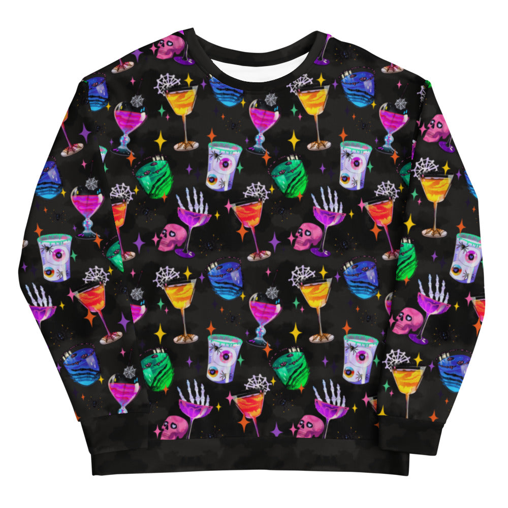 Soft and stylish, the Monster Party Sweatshirt features a fun, colorful design perfect for any haunting occasion.