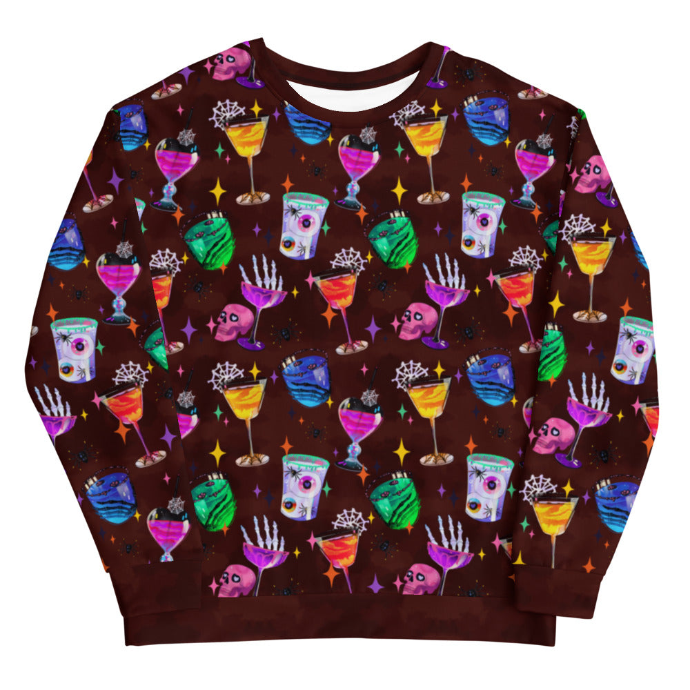 Colorful Monster Party Sweatshirt featuring playful designs, perfect for showcasing your spooky style. Ideal for any occasion!