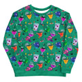 Bright and fun Monster Party Sweatshirt featuring playful designs, perfect for any spooky occasion.