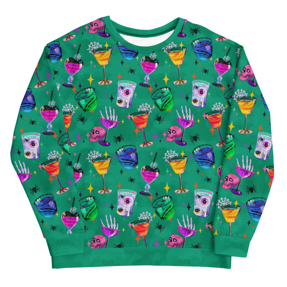 Bright and fun Monster Party Sweatshirt featuring playful designs, perfect for any spooky occasion.