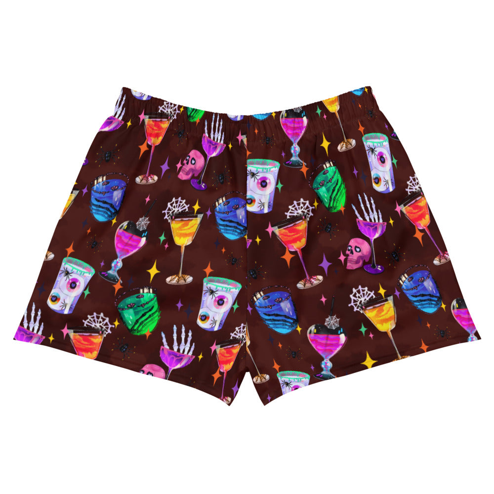 Funky Monster Party Athletic Short Shorts feature vibrant designs, perfect for sports events or casual outings.