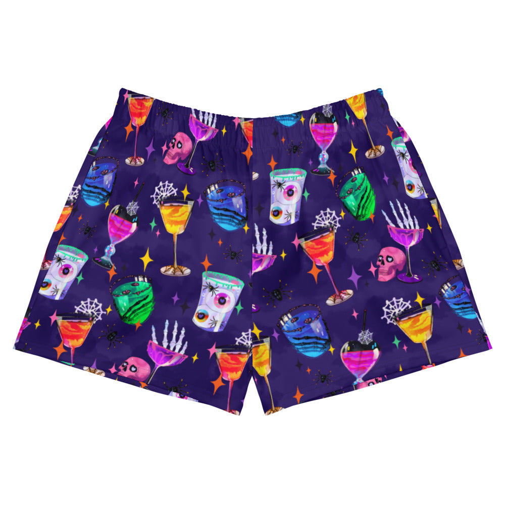 Funky Monster Party Athletic Short Shorts feature vibrant prints, perfect for sports events or casual outings.