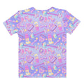 Vibrant Glitter Gains T-shirt features a playful pastel design, perfect for stylish workouts and standout comfort.