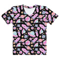 Colorful Space T-shirt featuring rockets and planets, perfect for casual outings. Soft, smooth fabric for comfort.