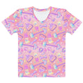 Vibrant Glitter Gains T-shirt featuring playful gym-themed patterns, perfect for standout workouts and comfort.