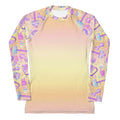 Stylish Glitter Gains Rash Guard featuring vibrant colors, perfect for active wear and outdoor sports comfort.