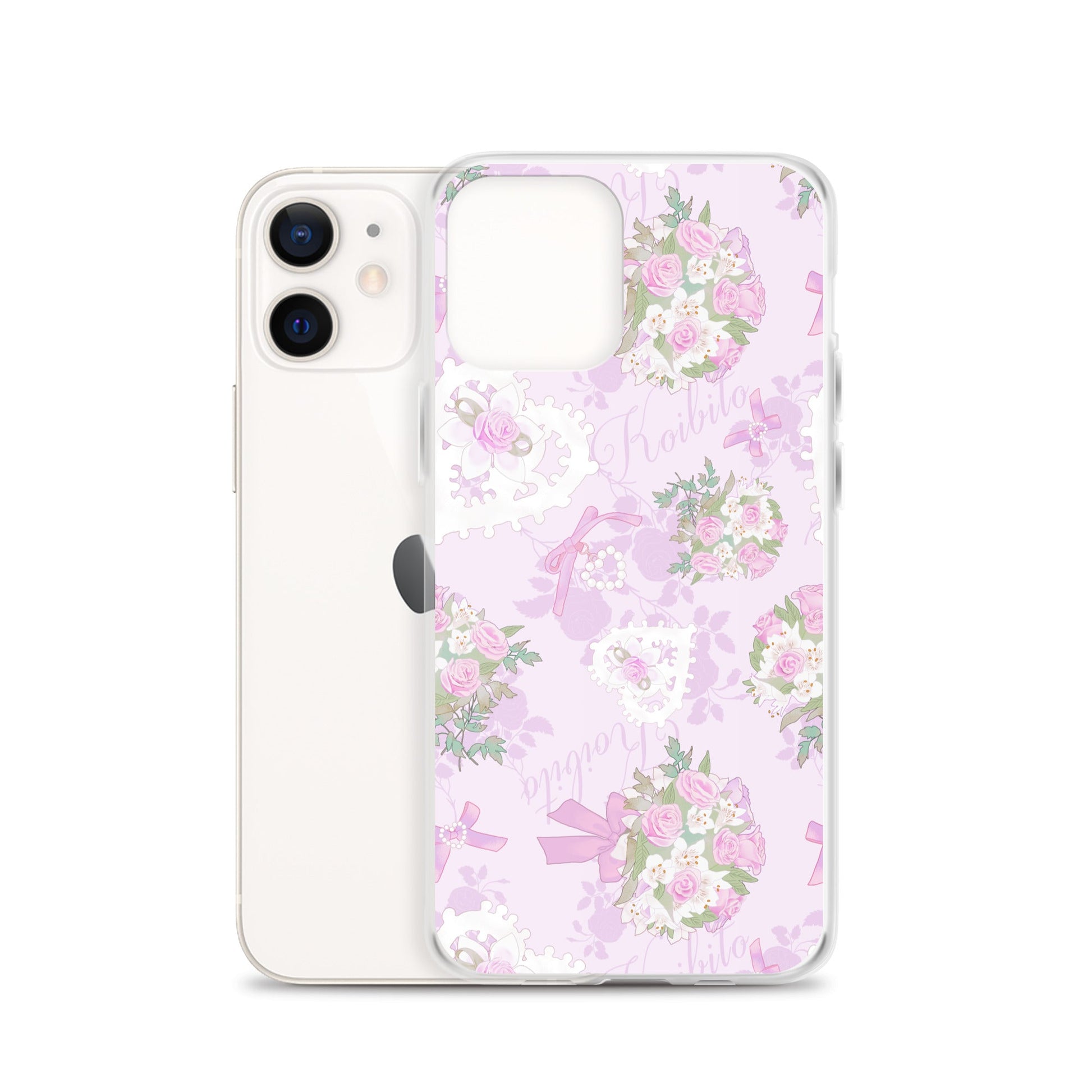 Sleek Anniversary iPhone® Clear Case featuring floral design, perfect for protection against scratches and dirt.