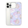 Stylish Anniversary iPhone® Clear Case features floral design, flexible sides, and solid back for optimal protection.