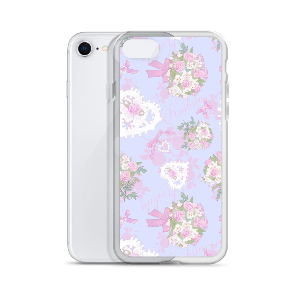 Stylish Anniversary iPhone® Clear Case featuring a solid back and flexible sides for ultimate protection and ease of use.