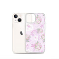 Sleek Anniversary iPhone® Clear Case showcases floral design, offering protection from scratches and easy access to ports.