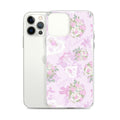 Stylish Anniversary iPhone® Clear Case featuring floral design, offering protection from scratches and dust.
