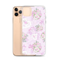 Sleek Anniversary iPhone® Clear Case features floral design, ensuring protection from scratches and easy access to ports.