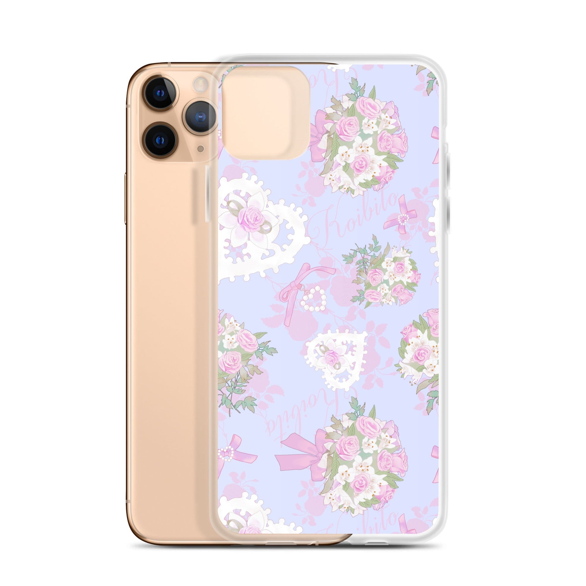 Stylish Anniversary iPhone® Clear Case featuring floral design, protecting against scratches and dirt effortlessly.